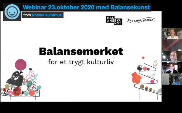 23. oktober 2020. Webinar med Balansekunst